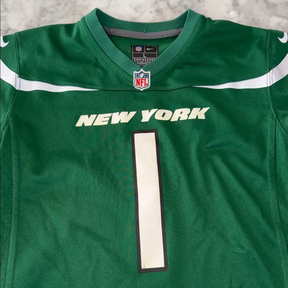 NFL Kids Green New York Jets Gardiner 1 Jersey Preschool Large - Picture 2 of 7